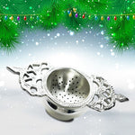 Silver Coated Brass Tea Strainer With a Silver Plated Vintage Stand