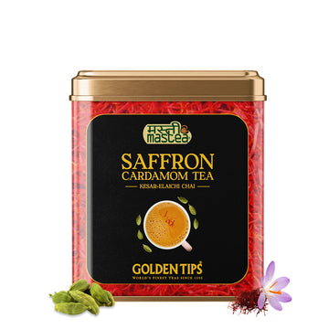 Saffron Cardamom Exotic Chai India's Authentic Spiced Tea - Tin Can